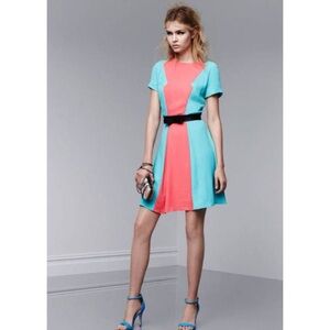Prabal Gurung for Target Short Sleeve Dress in Calypso Coral Atlantis Size 4